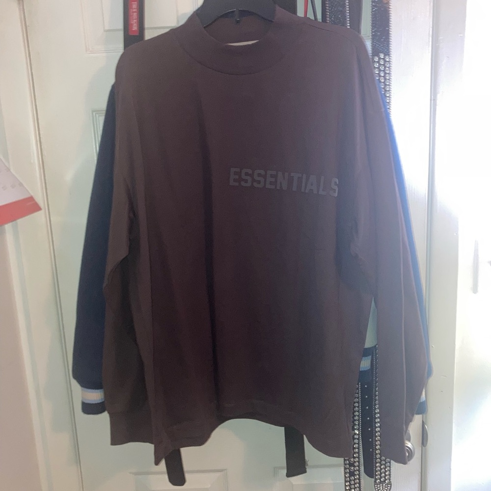 Fear of God ESSENTIALS plum long sleeve